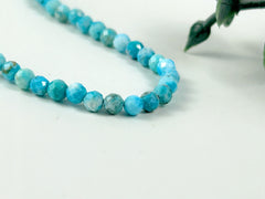 Turquoise Choker Necklace, Dainty Beaded Choker, Turquoise Necklace, Boho Necklace, Gift for Her, Layering Necklace, Blue Beaded Necklace