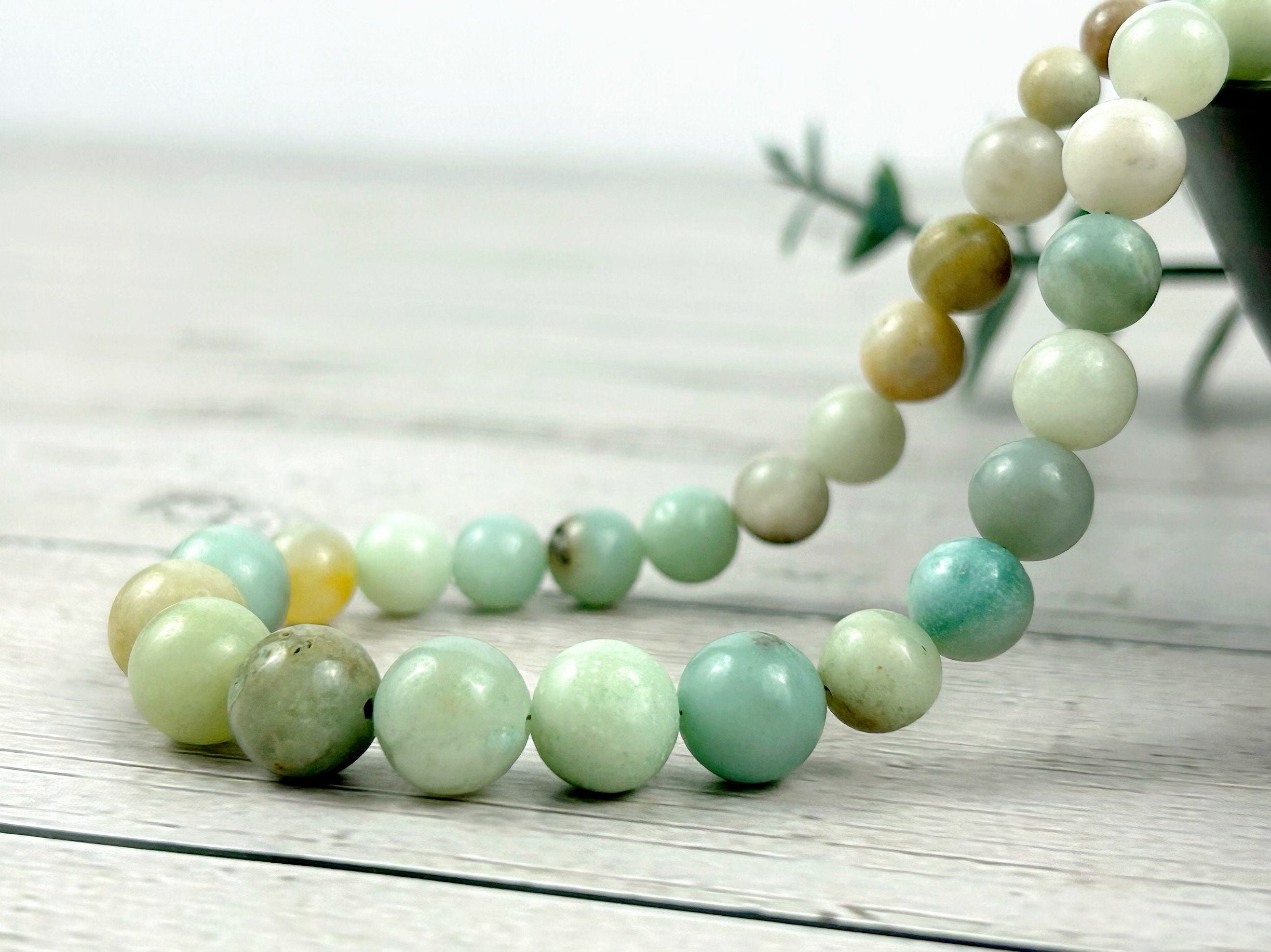 Amazonite Necklace, Beaded Necklace, Natural Stone Jewelry, Gift for Her, Gemstone Necklace, Personalized Necklace, Healing Stones Necklace