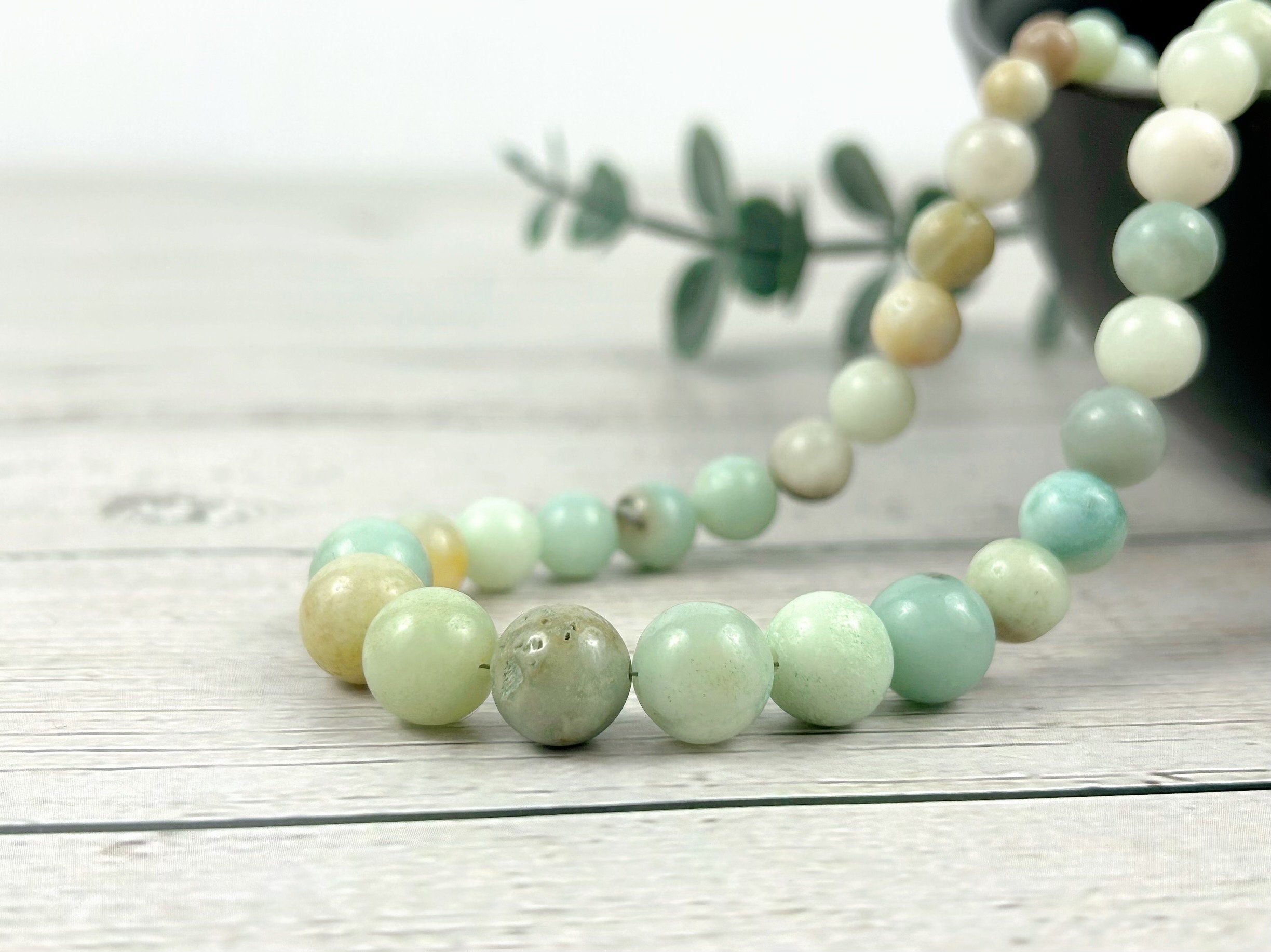Amazonite Necklace, Beaded Necklace, Natural Stone Jewelry, Gift for Her, Gemstone Necklace, Personalized Necklace, Healing Stones Necklace