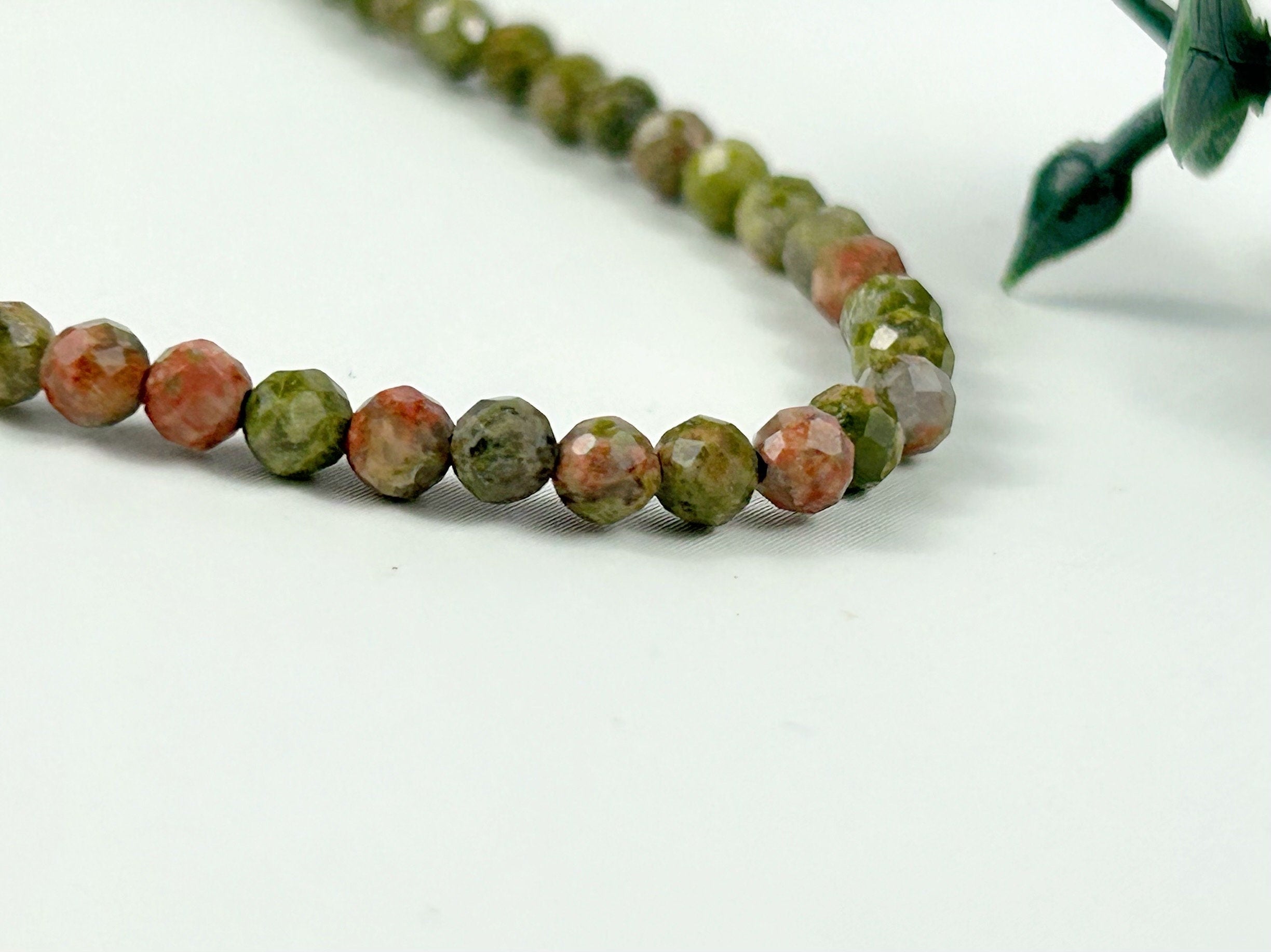 Unakite Necklace, Beaded Choker, Unakite Choker Necklace, Boho Necklace, Layered Necklace, Feminine Jewelry, Spiritual Jewelry