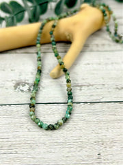 Choker Necklace, African Turquoise Choker, Beaded Choker, Gemstone Necklace, Boho Necklace, Layered Necklace, Spiritual Jewelry