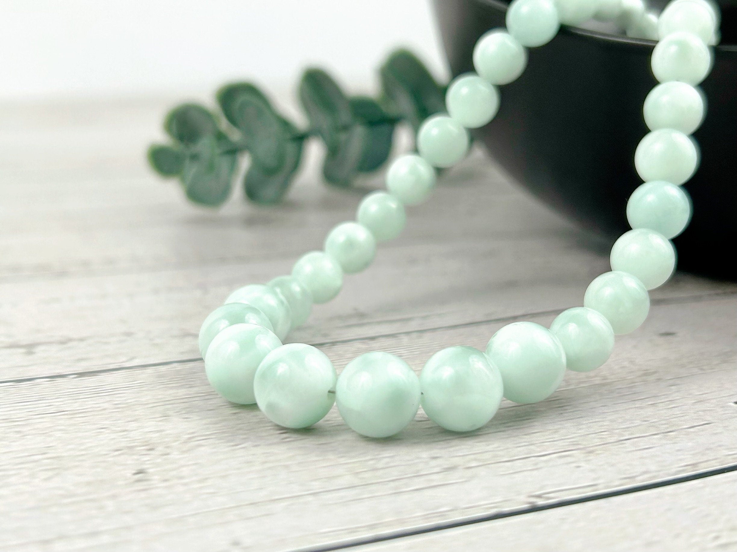 Angelite Necklace, Beaded Necklace, Natural Stone Necklace, Green Angelite, Elegant Necklace, Handmade Jewelry, Gemstone Necklace