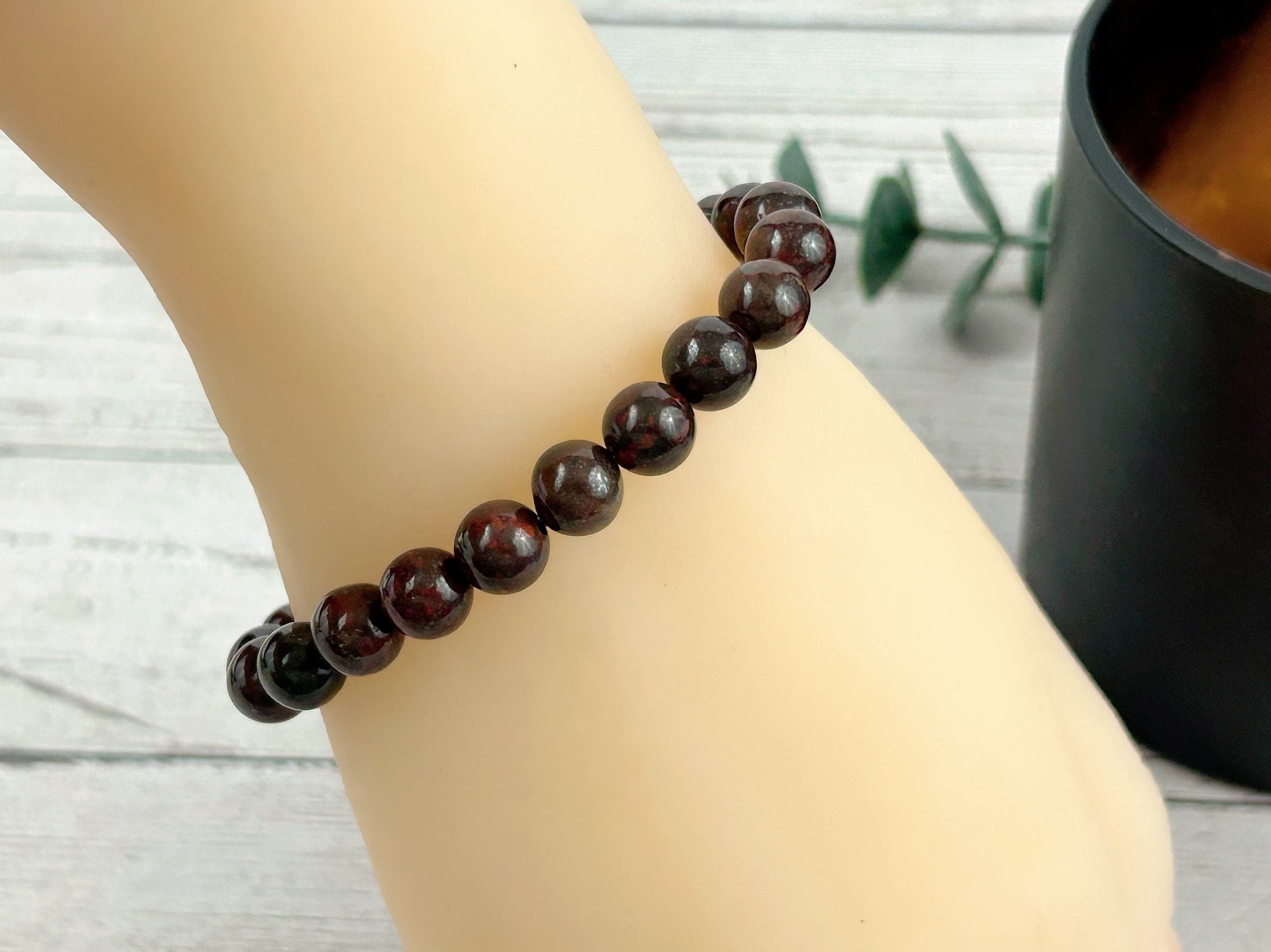 Protection Bracelet, Mahogany Obsidian Bracelet, Handmade Jewelry, Red Beaded Bracelet, Gemstone Bracelet, Birthday Gift