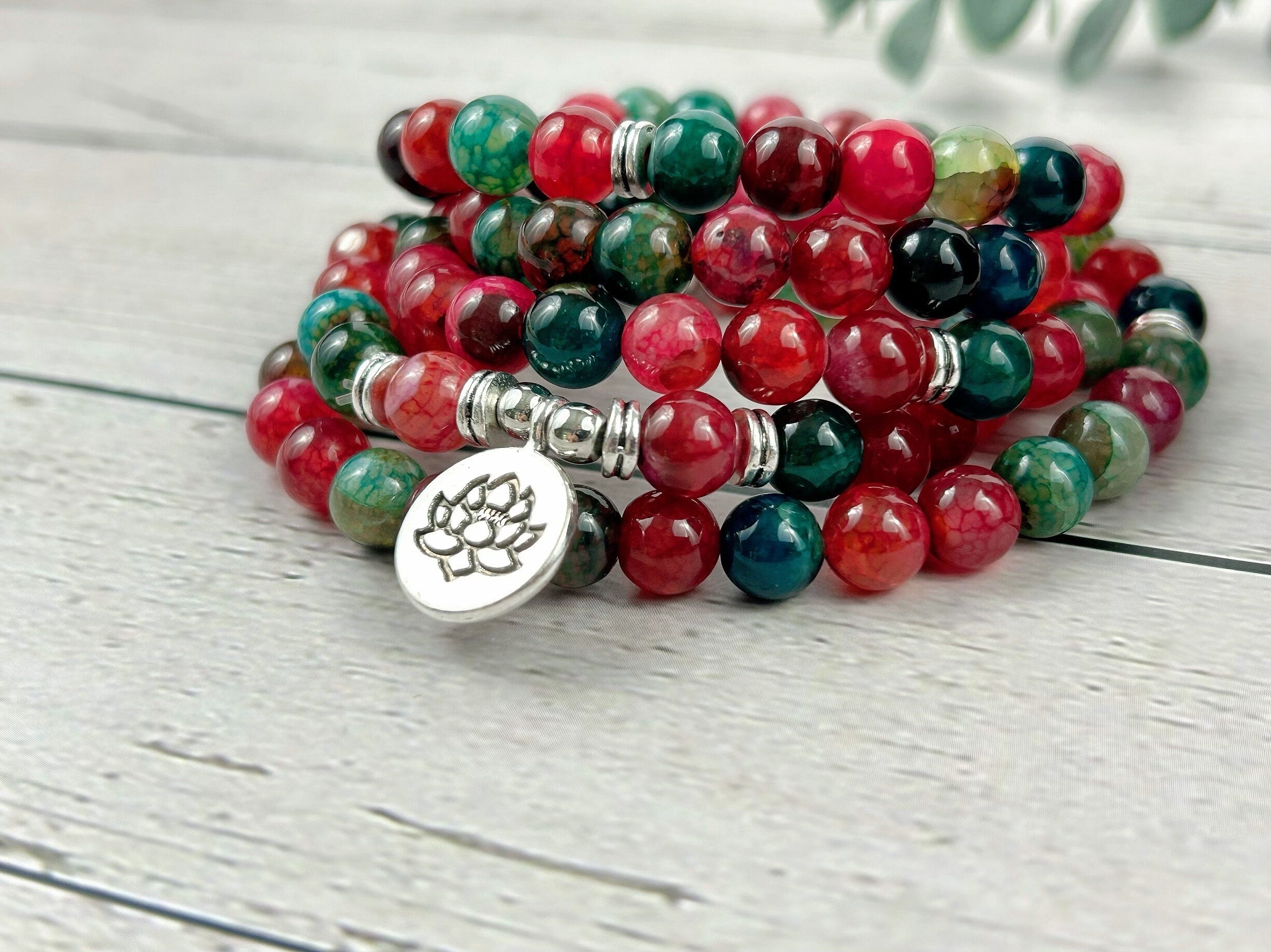 Japa Mala, 108 Mala Beads Necklace, Tourmaline Mala Necklace, Prayer Beads Necklace, Mala Beads Bracelet, Meditation Necklace, Handmade