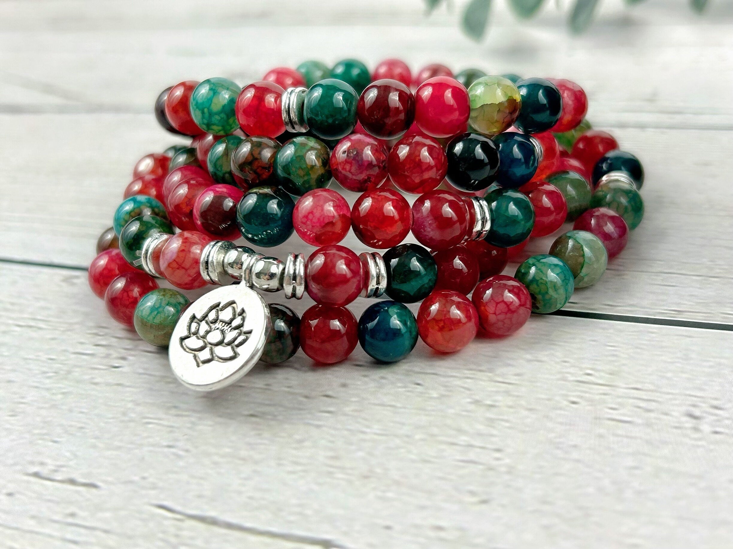 Japa Mala, 108 Mala Beads Necklace, Tourmaline Mala Necklace, Prayer Beads Necklace, Mala Beads Bracelet, Meditation Necklace, Handmade