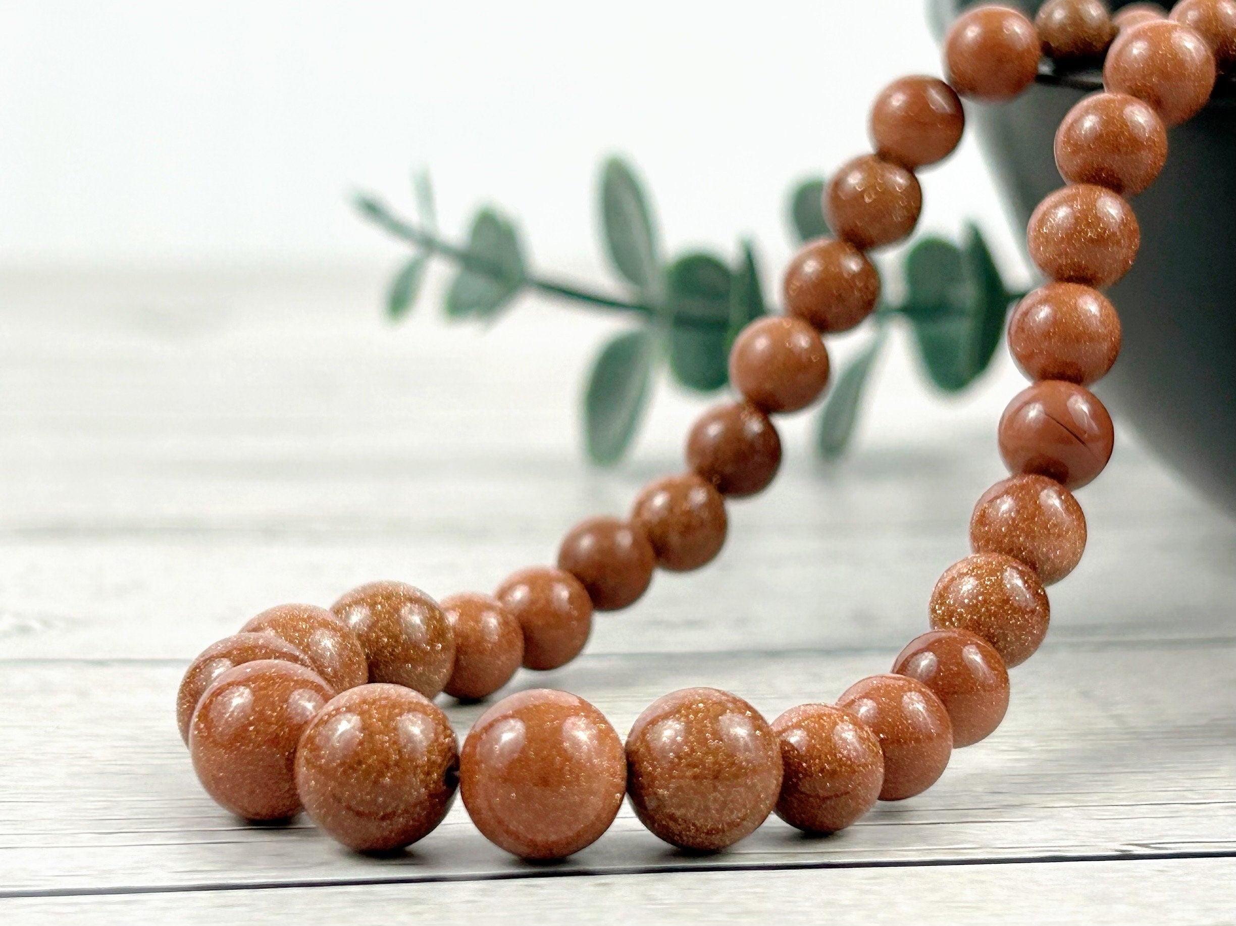 Gold Sandstone Necklace, Beaded Necklace, Natural Stone Necklace, Beaded Necklace, Elegant Necklace, Personalized Jewelry, Birthday Gift