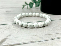 Energy Bracelets, Healing Bracelet, White Howlite Bracelet, Gemstone Bracelet, Gift for Her