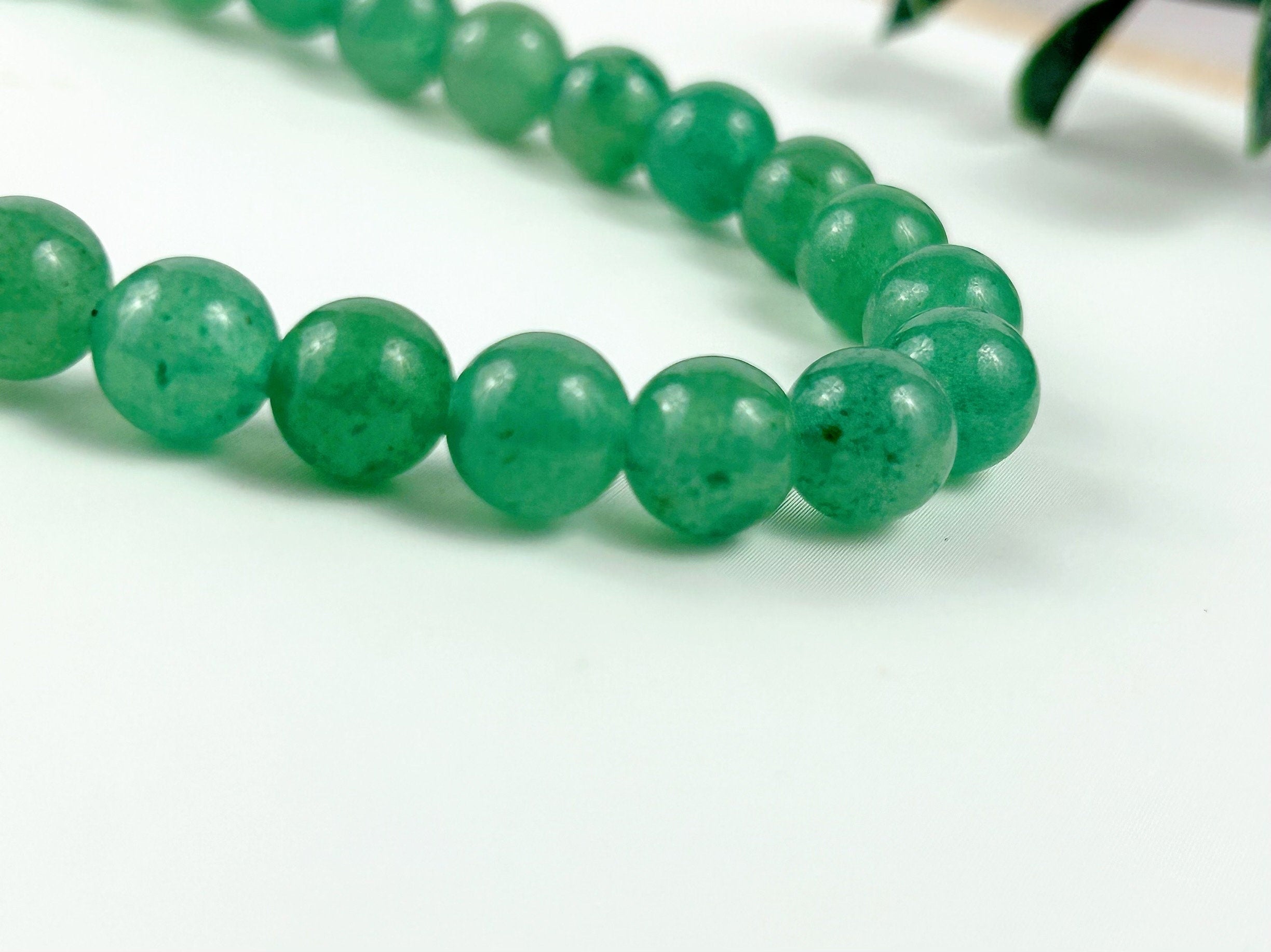 Green Aventurine Necklace, Green Beaded Necklace, Energy Necklace, Natural Stone Necklace, Gemstone Necklace, Gift for Her, Handmade Jewelry