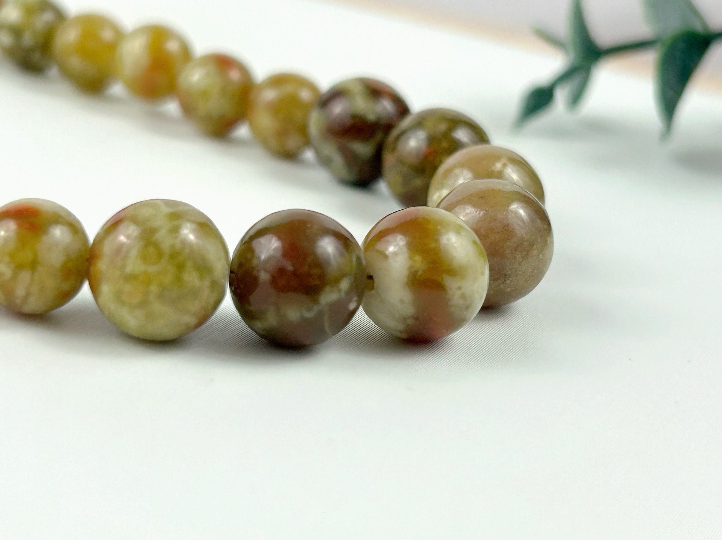 Green Beaded Necklace, Green Serpentine Necklace, Balancing Necklace, Personalized Necklace, Women Necklace, Handmade Necklace, Gift For Her