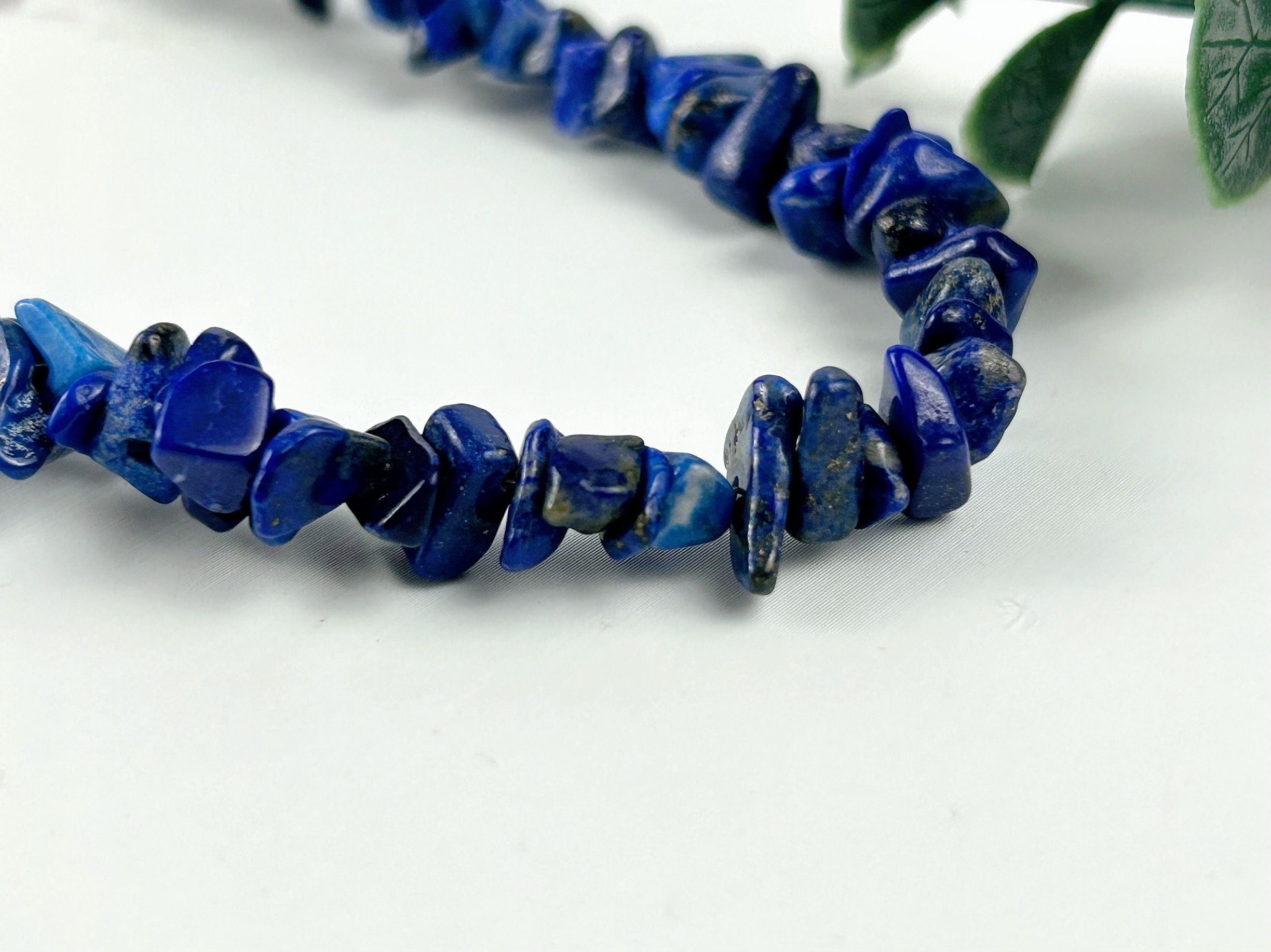 Lapis Lazuli Necklace, Blue Beaded Choker, Lapis Lazuli Choker Necklace, Gemstone Chip Necklace, Boho Necklace, Handmade Jewelry, Gift