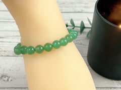 Green Aventurine Bracelet, Green Beaded Bracelet, Gemstone Bracelet, Good Luck Bracelet, Handmade Bracelet, Gift for Her, Gift for Him