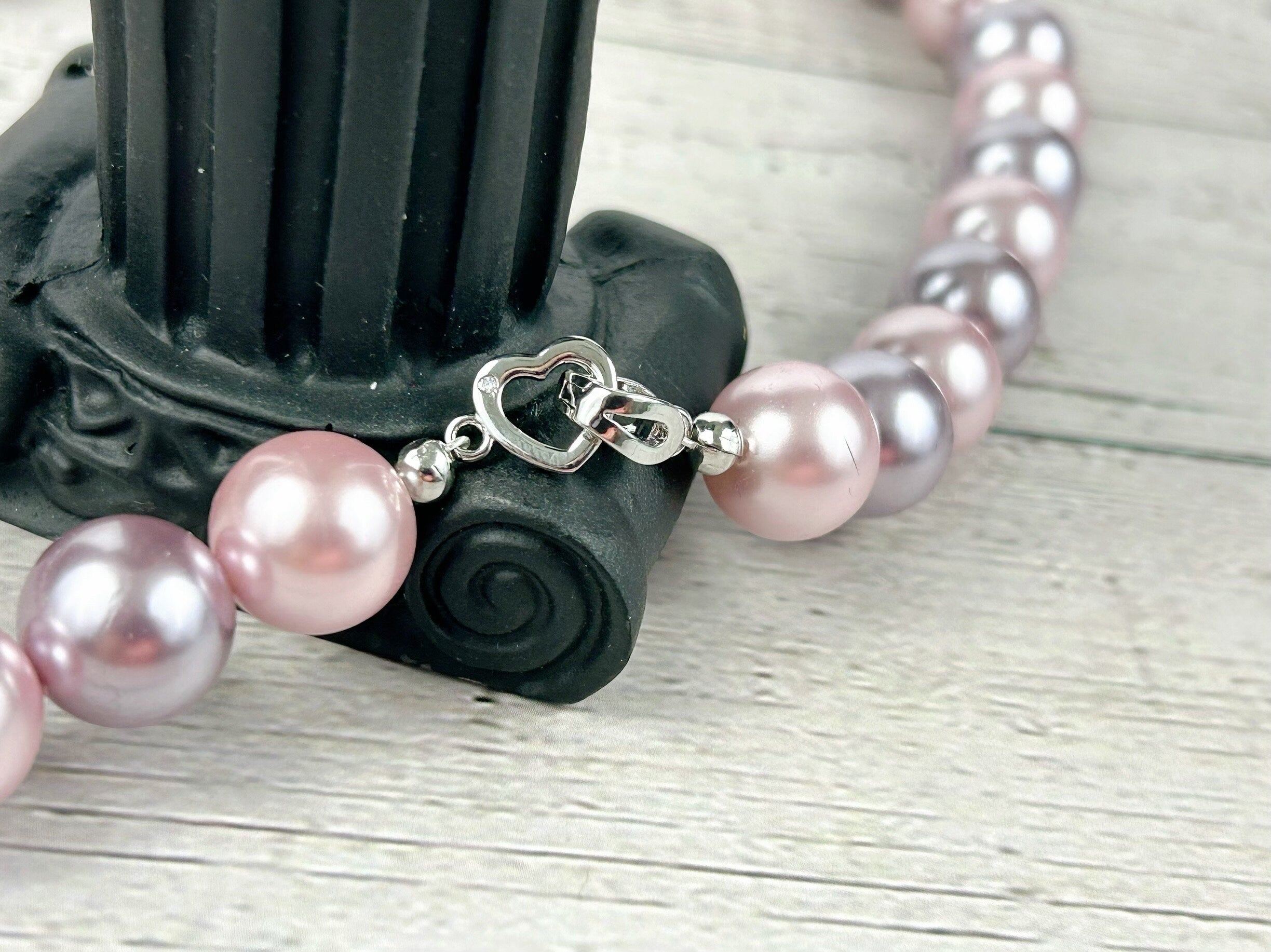 Pearl Necklace, Shell Pearl Necklace, Purple Pearl Necklace, Pearl Jewelry, Necklace for Women, Birthday Gift for Her, Bridesmaid Gift