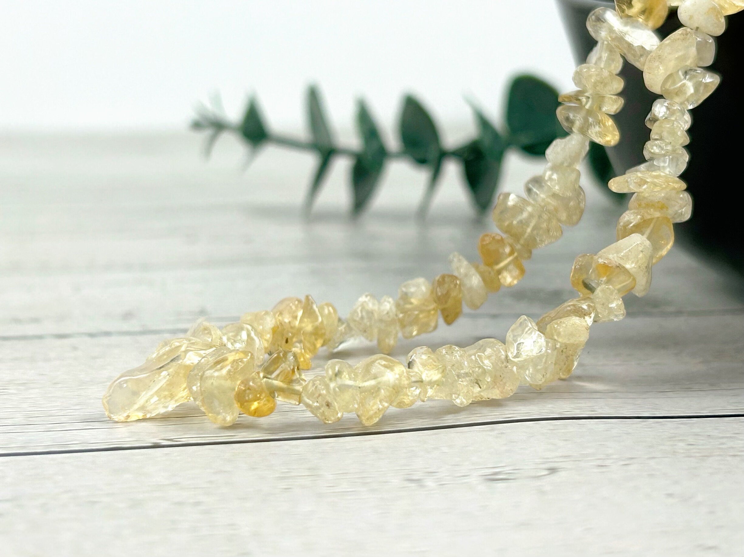Citrine Necklace, Beaded Choker, Citrine Choker Necklace, Gemstone Chip Necklace, Boho Necklace, Gift for Her, Layering Necklace