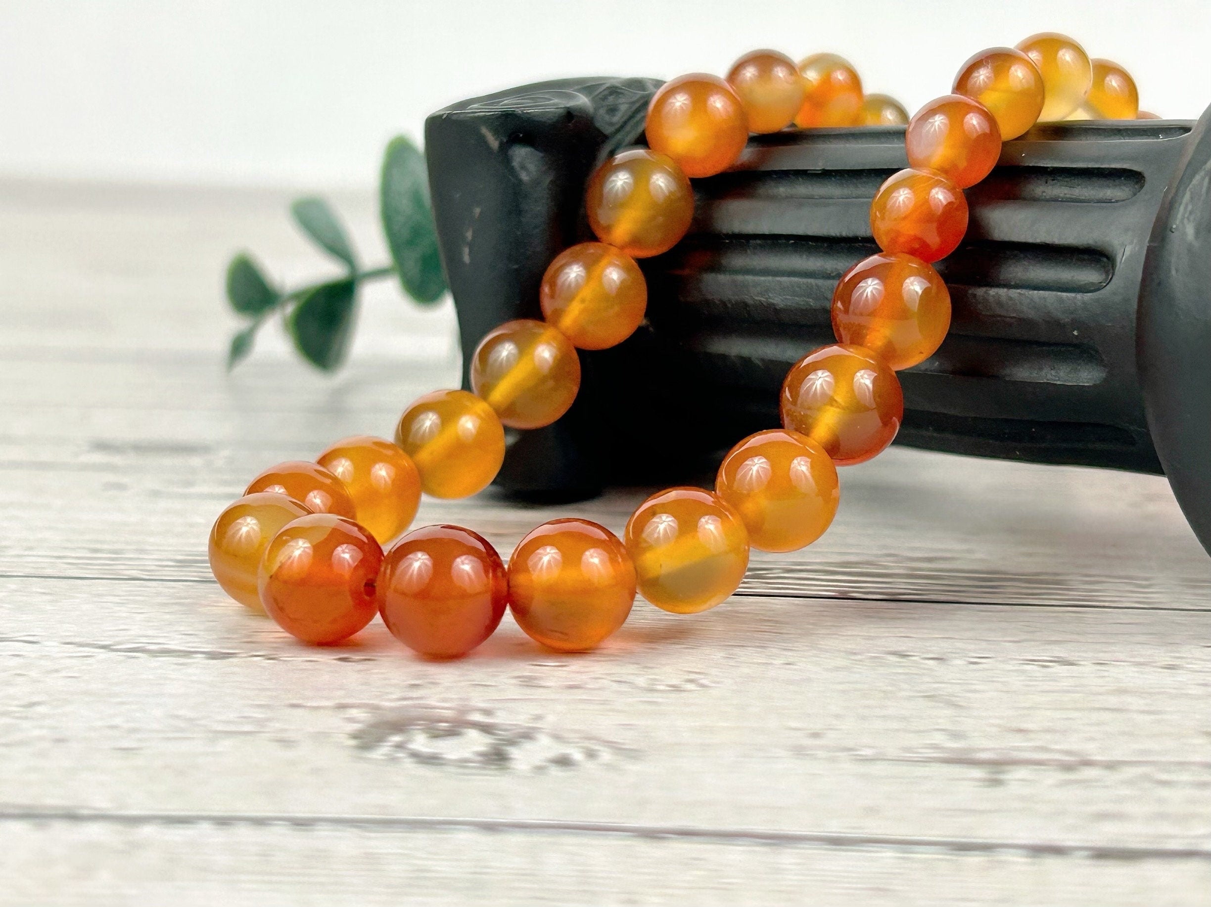 Orange Agate Necklace, Orange Beaded Necklace, Natural Stone Necklace, Gemstones Necklace, Women Necklace, Necklace Gift for Her