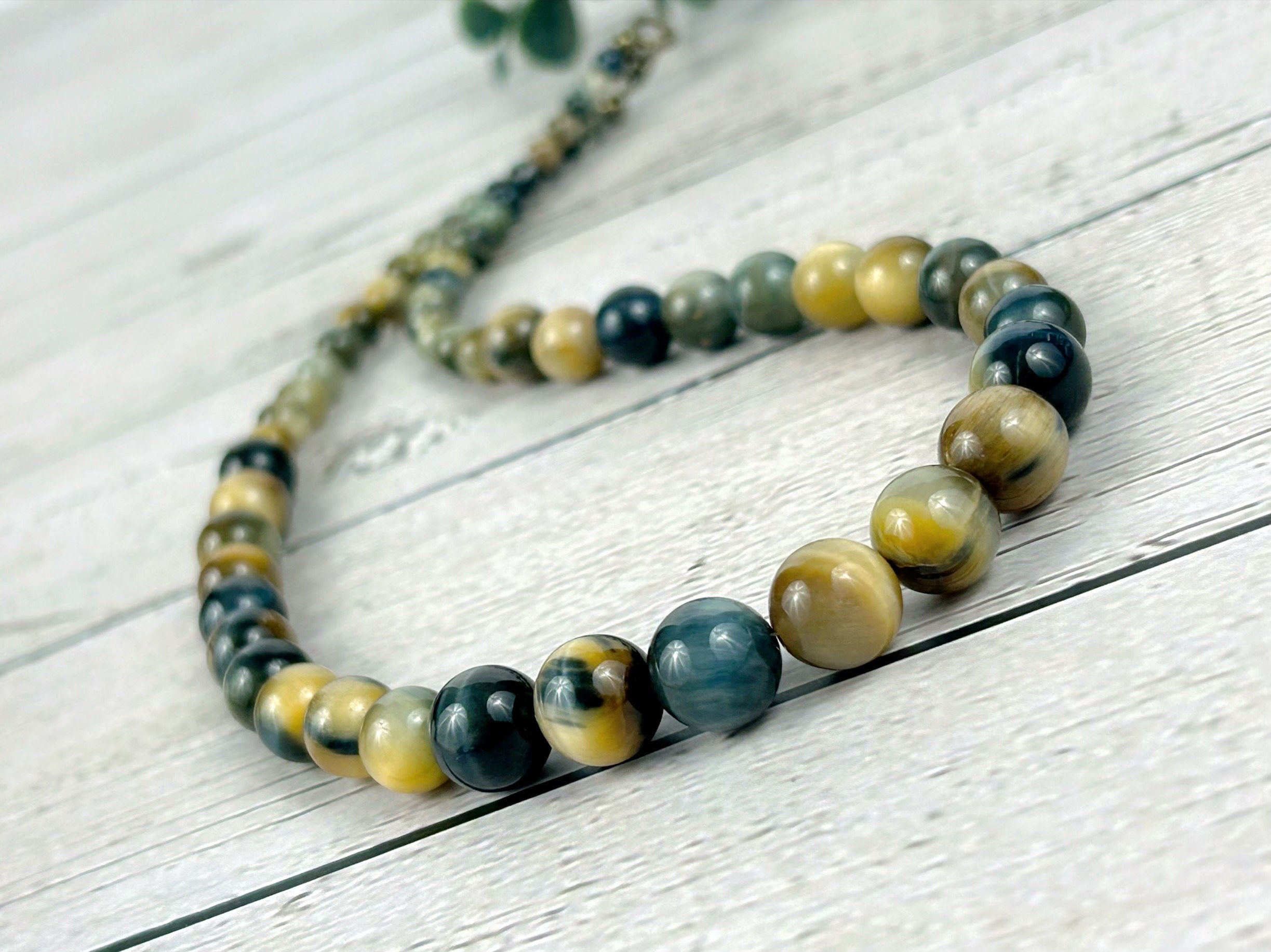Dream Tiger Eye Necklace, Gemstones Necklace, Beaded Necklace, Protection Jewelry, Gemstones Jewelry, Handmade Jewelry, Handmade Gift