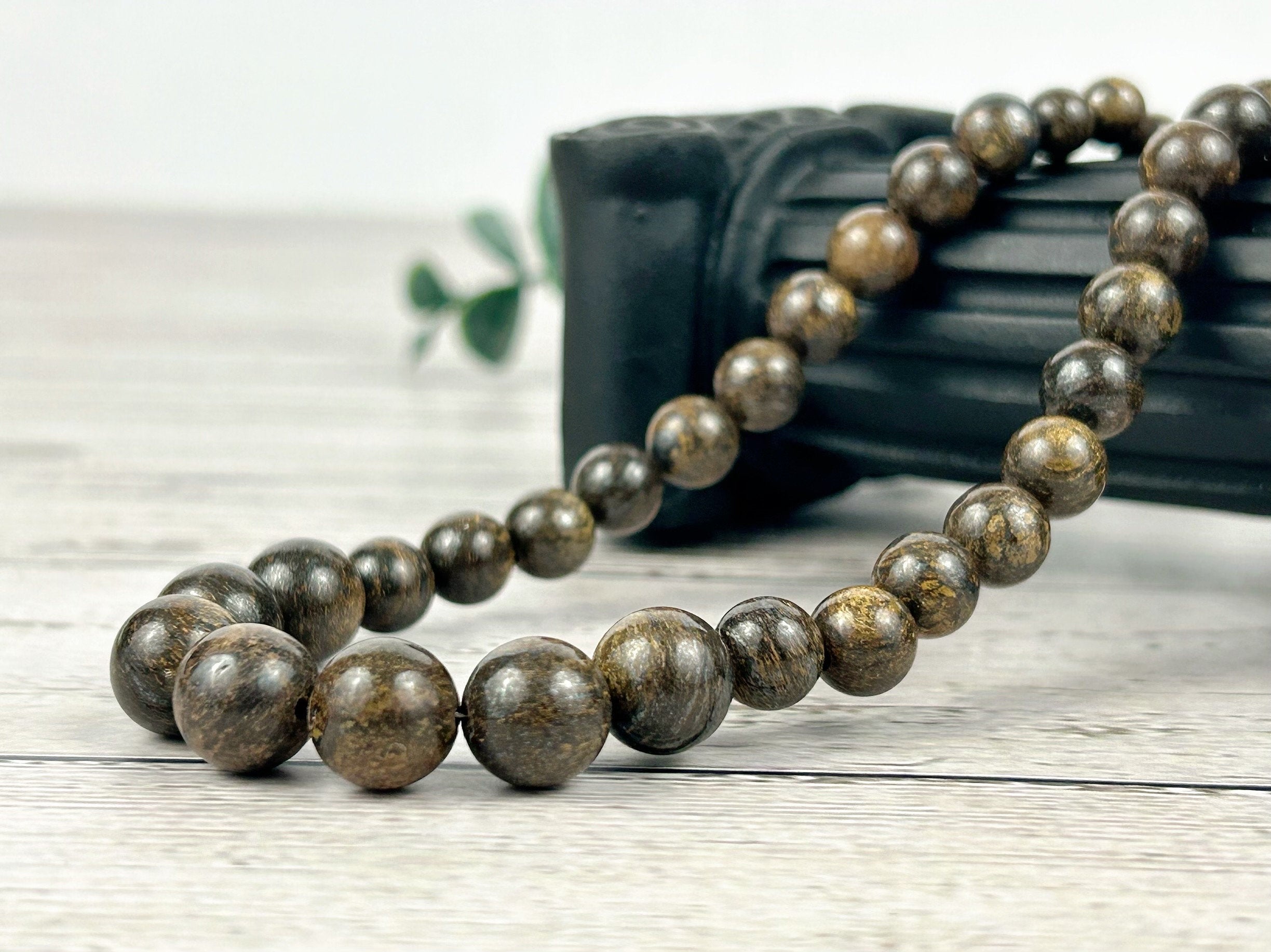 Bronzite Necklace, Brown Beaded Necklace, Protection Stone Necklace, Gift for her, Healing Stones, Balancing Necklace, Gemstones Jewelry