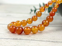 Orange Agate Necklace, Orange Beaded Necklace, Natural Stone Necklace, Gemstones Necklace, Women Necklace, Necklace Gift for Her