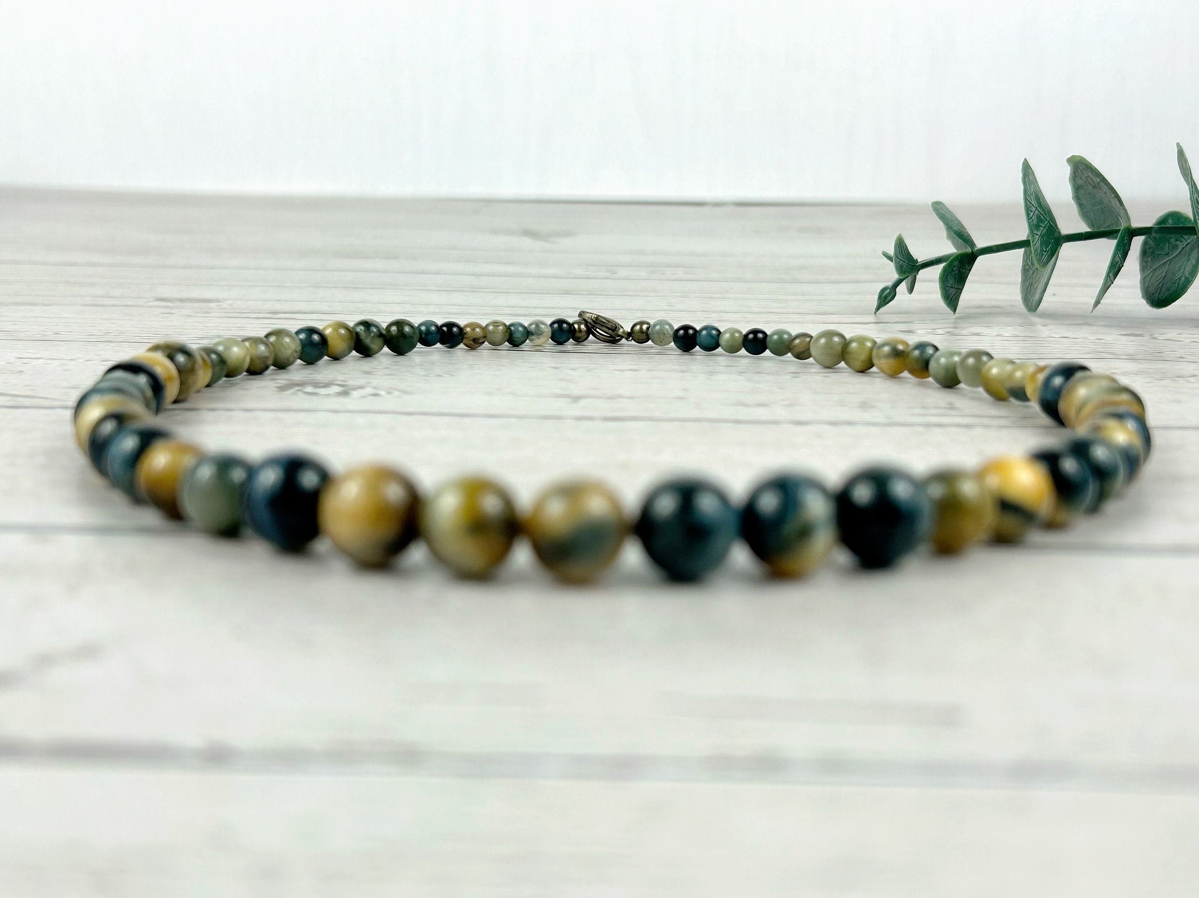 Dream Tiger Eye Necklace, Gemstones Necklace, Beaded Necklace, Protection Jewelry, Gemstones Jewelry, Handmade Jewelry, Handmade Gift