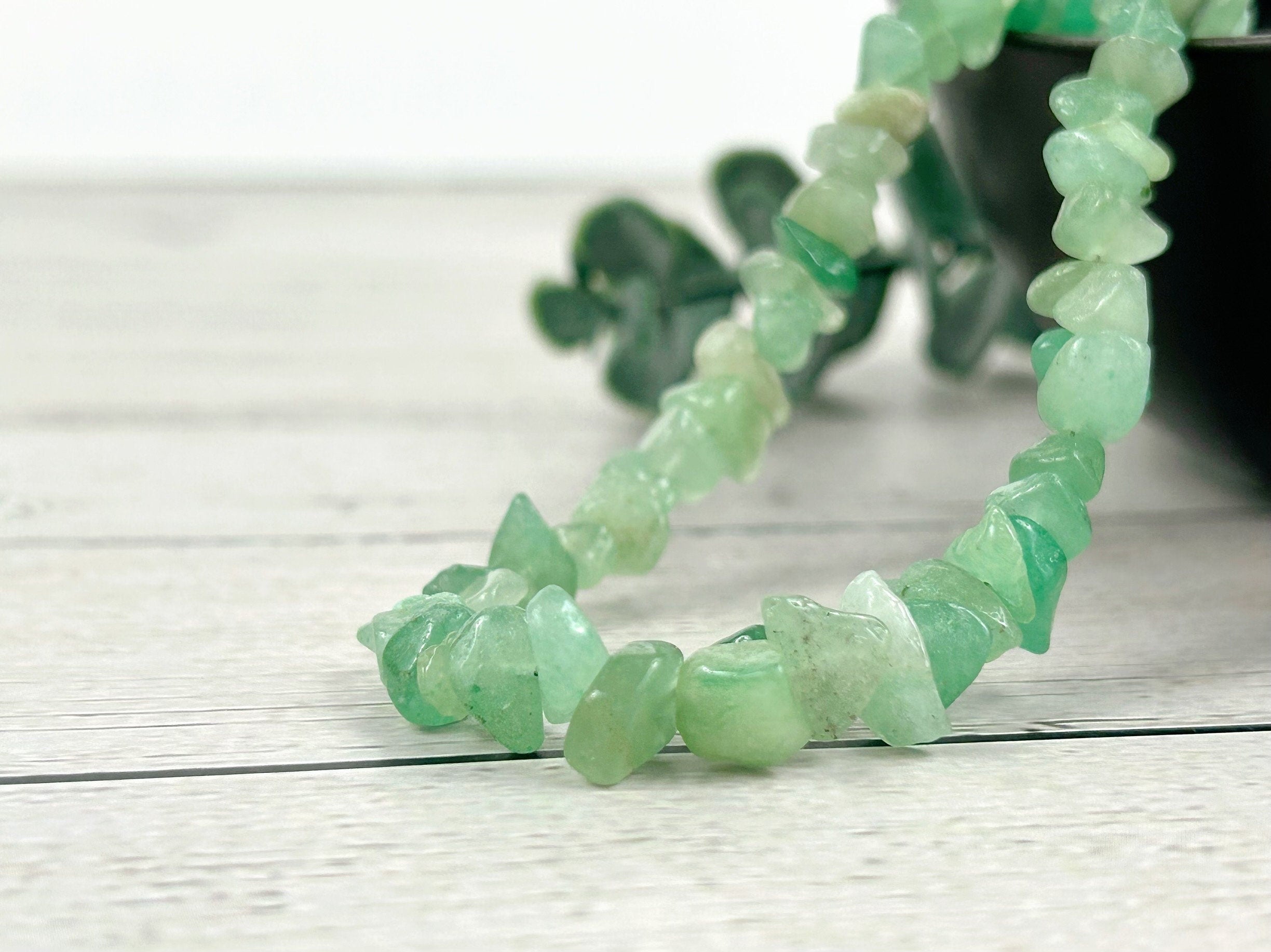 Green Aventurine Necklace, Green Beaded Choker, Choker Necklace, Gemstone Chip Necklace, Boho Necklace, Gift For Her