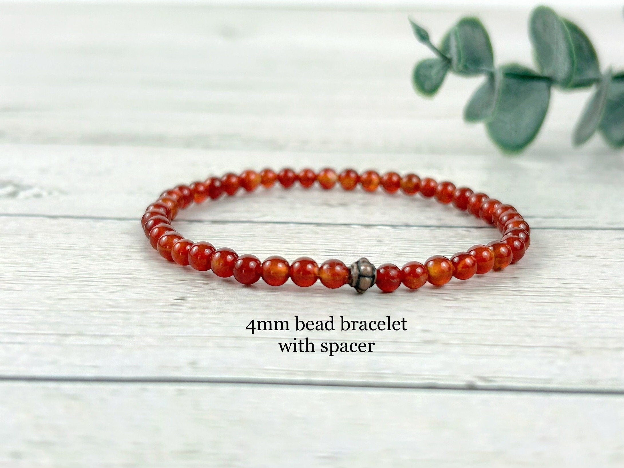 Red Agate Bracelet, Natural Stone Bracelet, Beaded Bracelet, Gemstone Bracelet, Red Striped Agate Bracelet, Gift for Her, Gift for Him