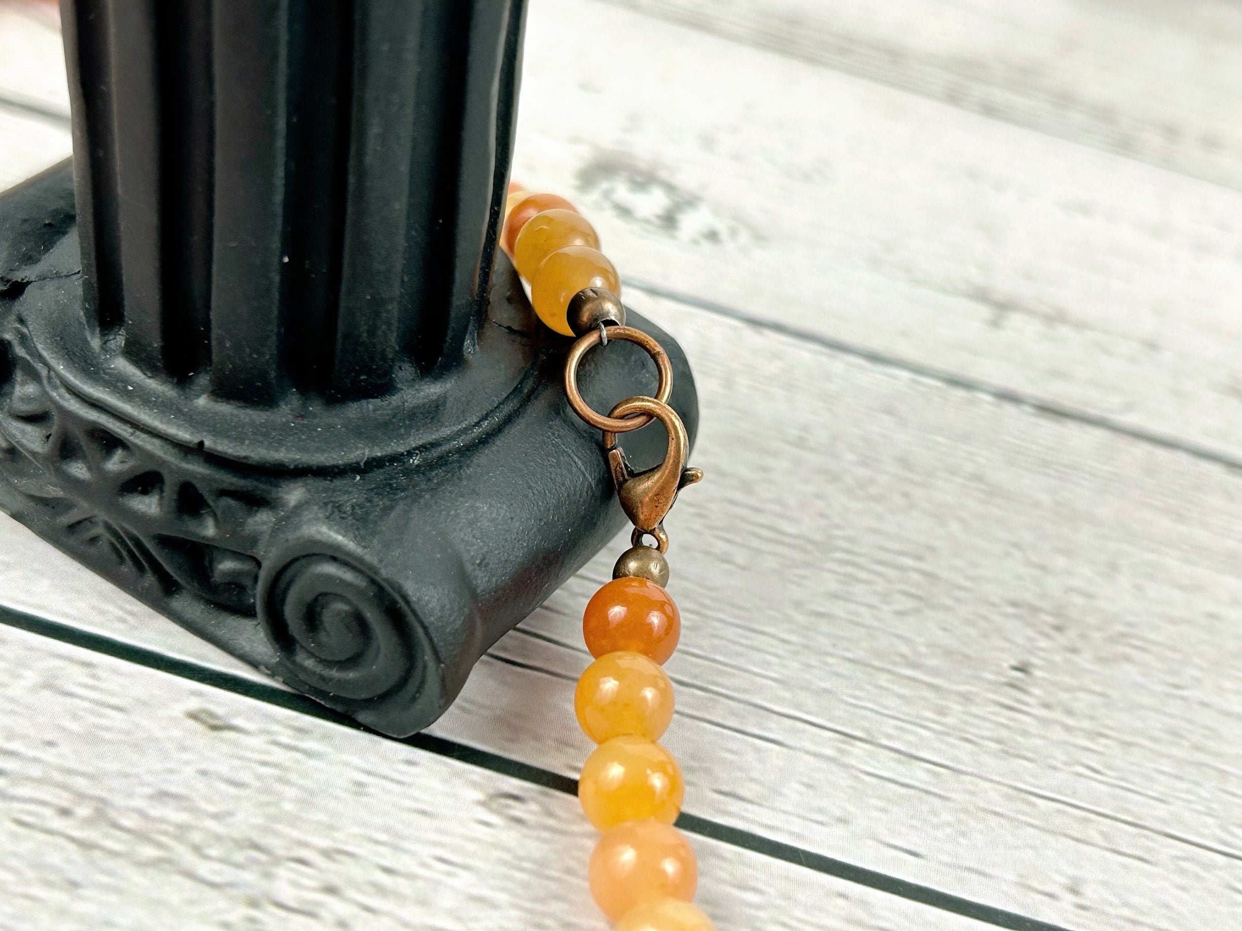 Red Aventurine Necklace, Aventurine Beaded Necklace, Natural Stone Jewelry, Gift for Her, Handmade Gemstone Necklace, Energy Stone Necklace