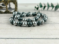 Pearl Necklace, Gray Pearl Necklace, Pearl Jewelry, Grey Pearl Necklace for Women, Birthday Gift for Her, Bridesmaid Gift, Shell Pearl