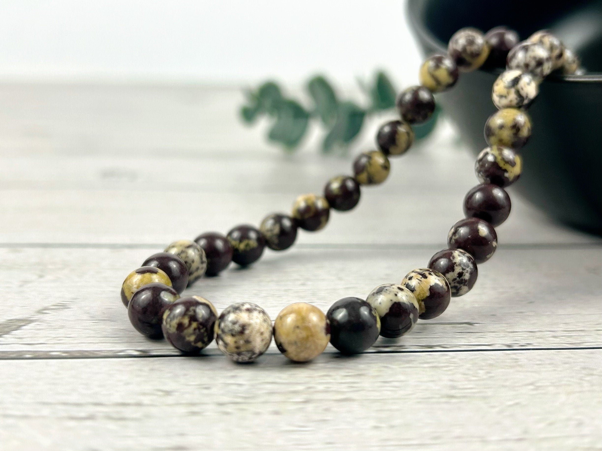 Flower Jasper Necklace, Natural Stone Necklace, Valentines Gift for her, Healing Stones, Personalized Necklace, Gemstones Jewelry