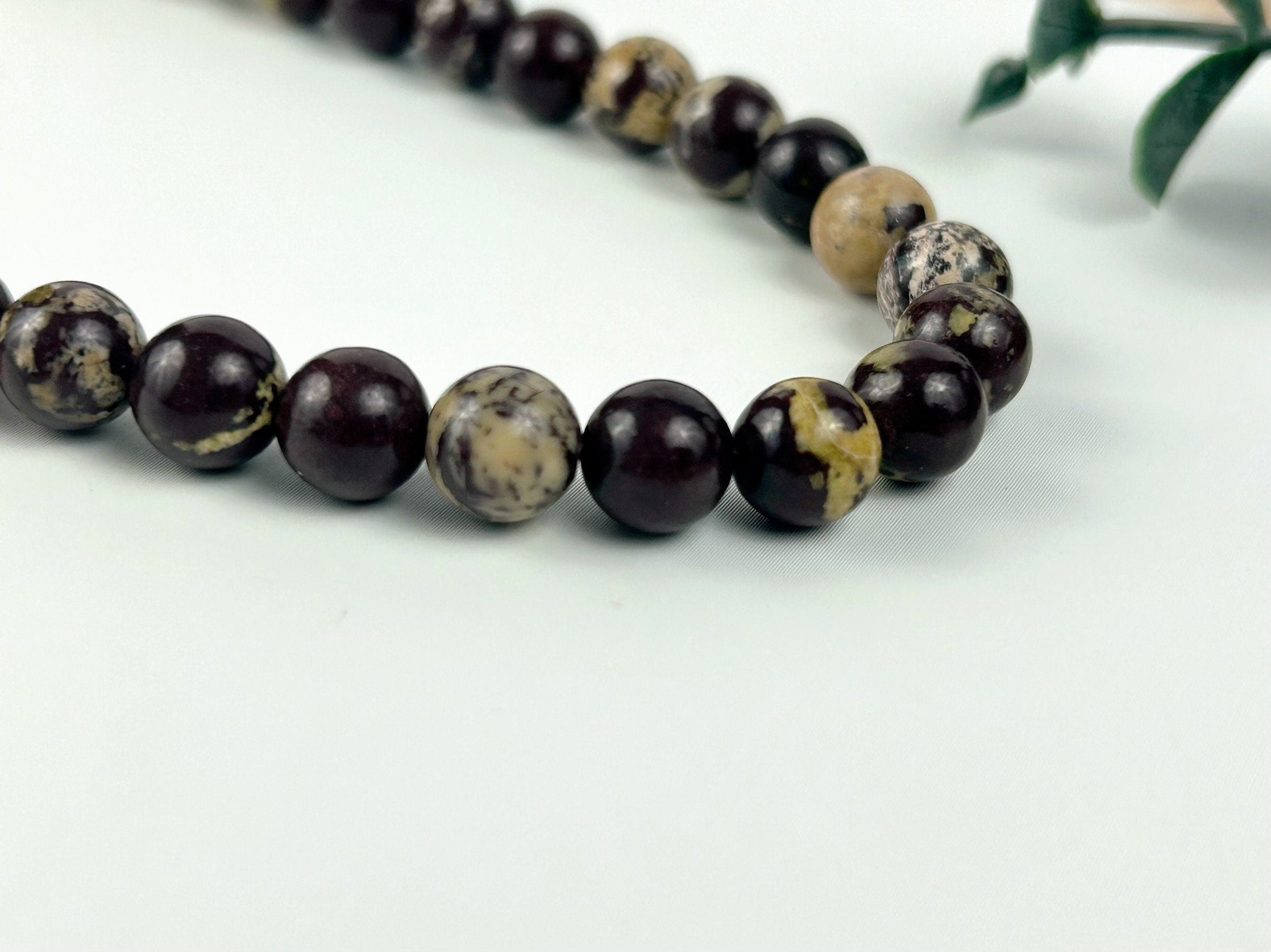 Flower Jasper Necklace, Natural Stone Necklace, Valentines Gift for her, Healing Stones, Personalized Necklace, Gemstones Jewelry