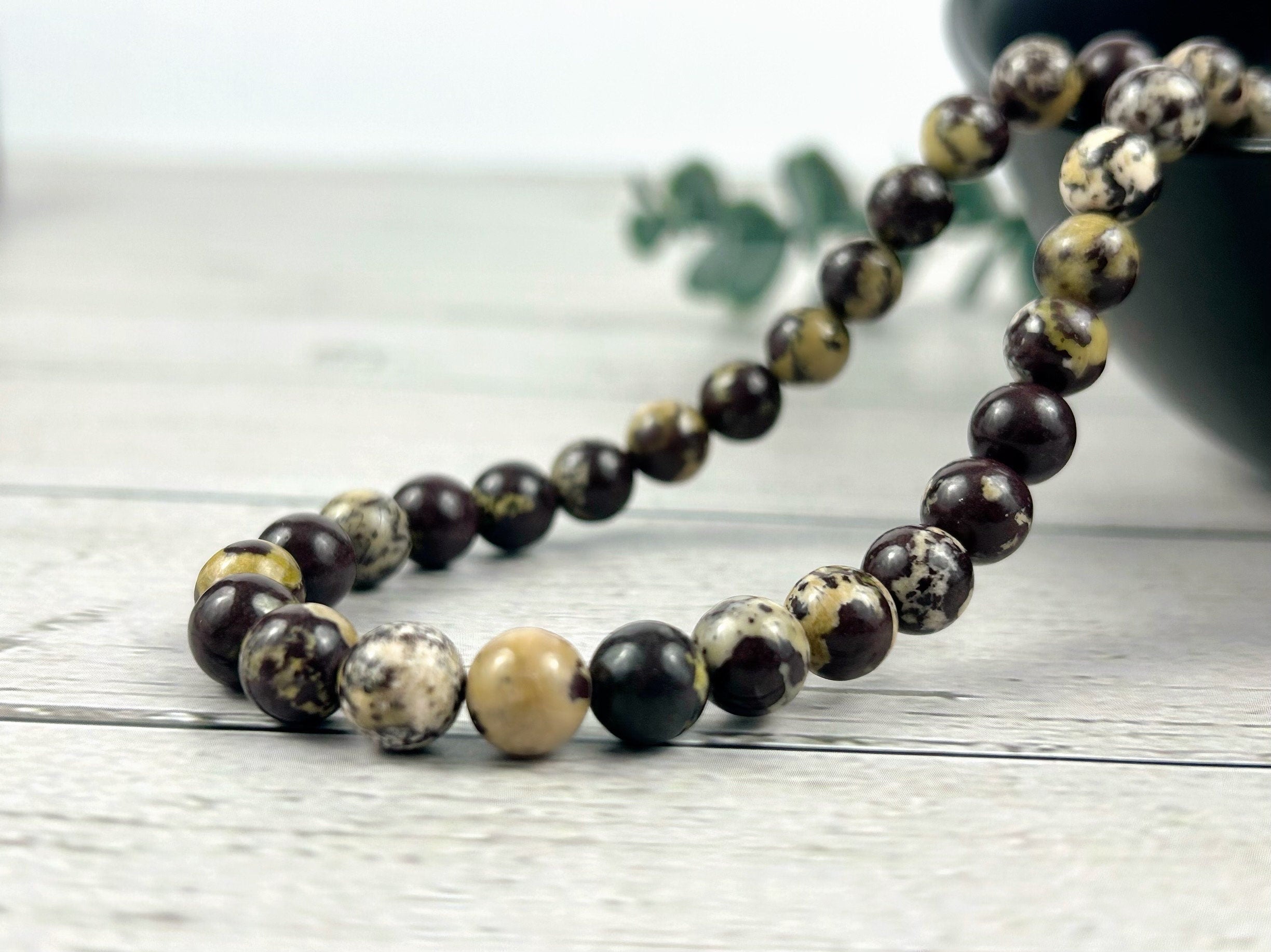 Flower Jasper Necklace, Natural Stone Necklace, Valentines Gift for her, Healing Stones, Personalized Necklace, Gemstones Jewelry