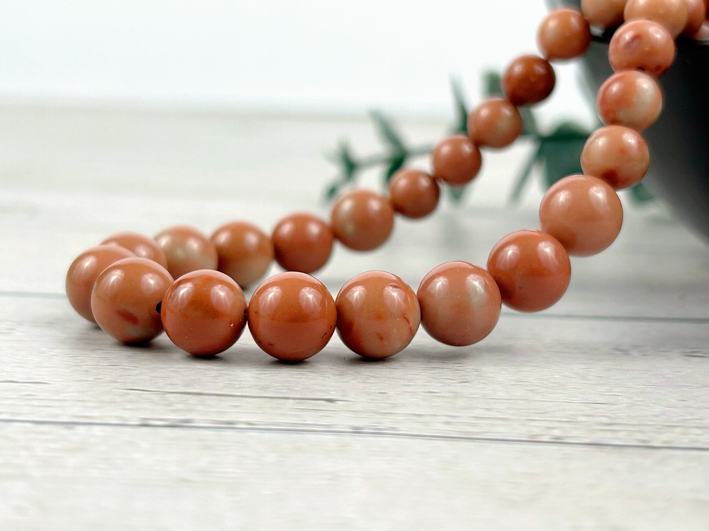 Orange Calcite Necklace, Orange Beaded Necklace, Gift for Her, Energy Necklace, Love, Attraction, Wisdom, Good Luck, Cleansing, Abundance