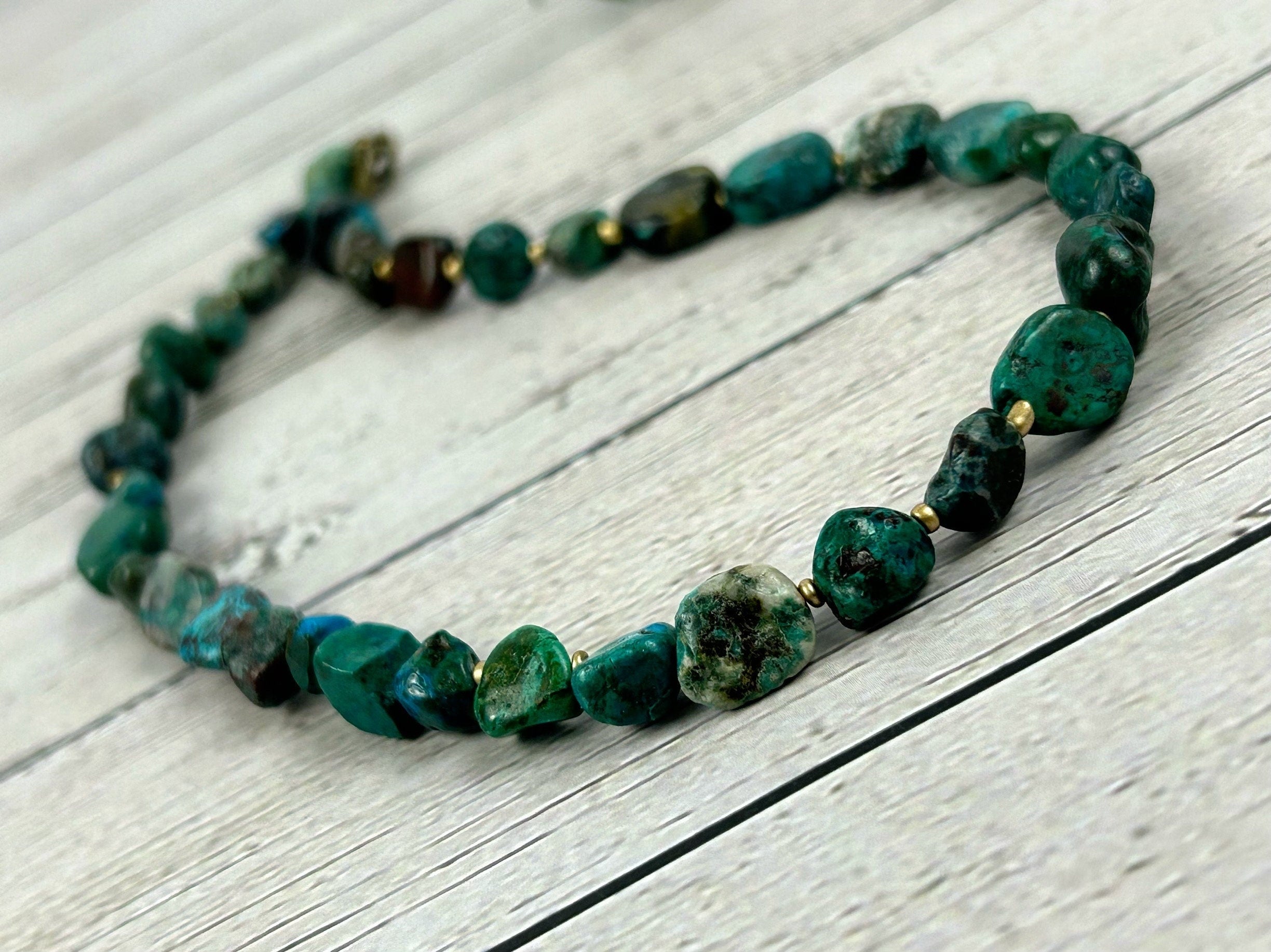 Turquoise Choker Necklace, Genuine Turquoise Necklace, Beaded Choker, Boho Necklace, Gift for Her, Turquoise Beaded Necklace,Gift for Sister