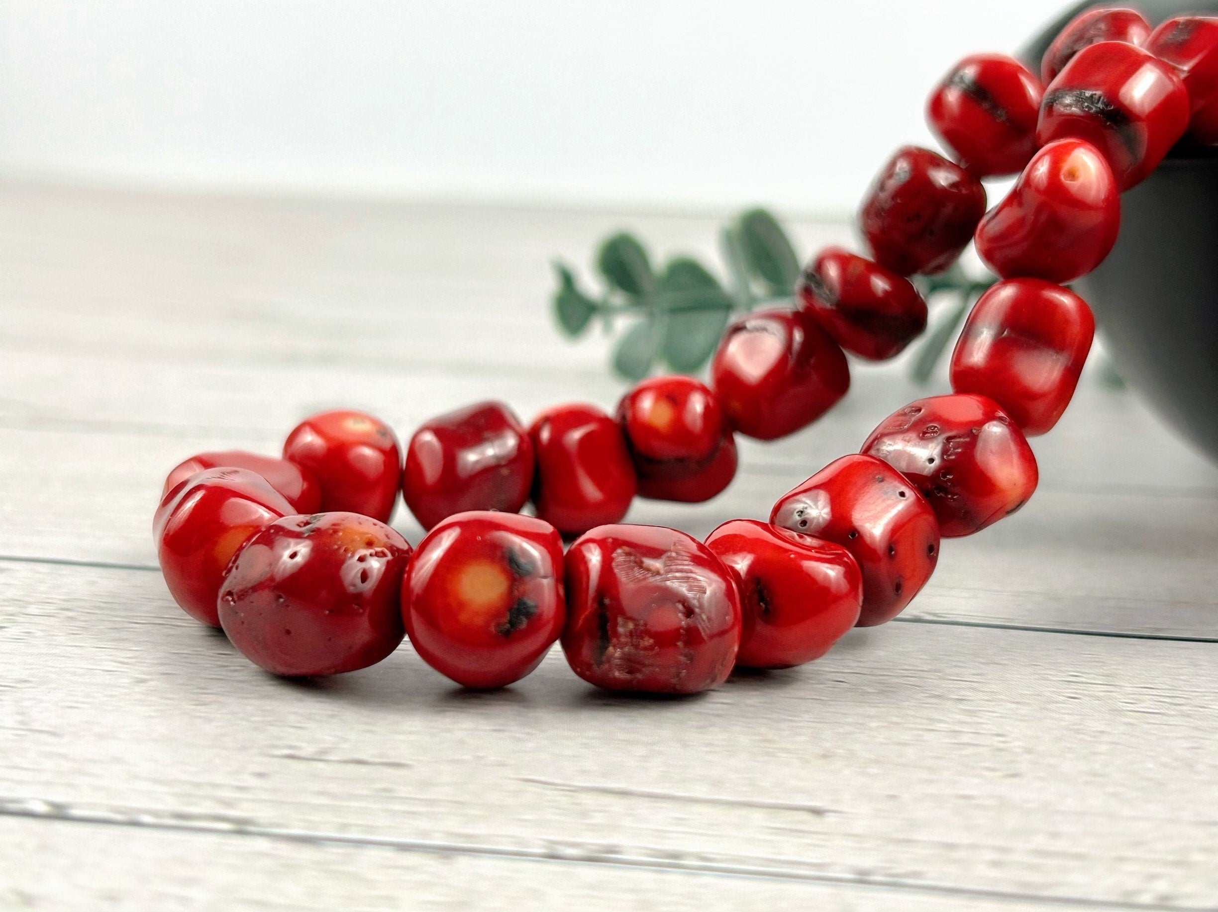 Chunky Necklace, Chunky Red Beaded Necklace, Chunky Red Coral Necklace, Statement Necklace, Gemstones Jewelry, Birthday Gift for Her