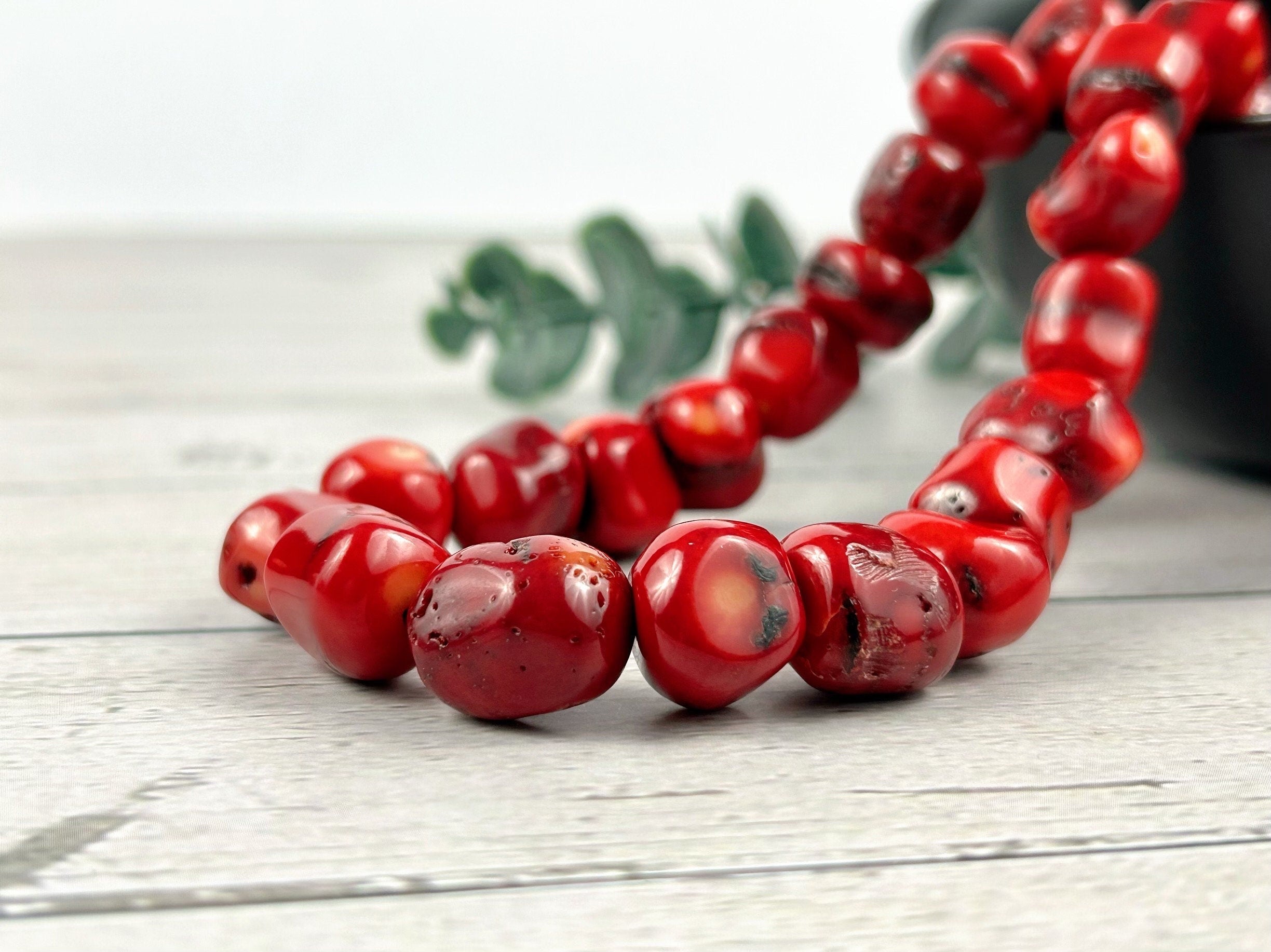 Chunky Necklace, Chunky Red Beaded Necklace, Chunky Red Coral Necklace, Statement Necklace, Gemstones Jewelry, Birthday Gift for Her