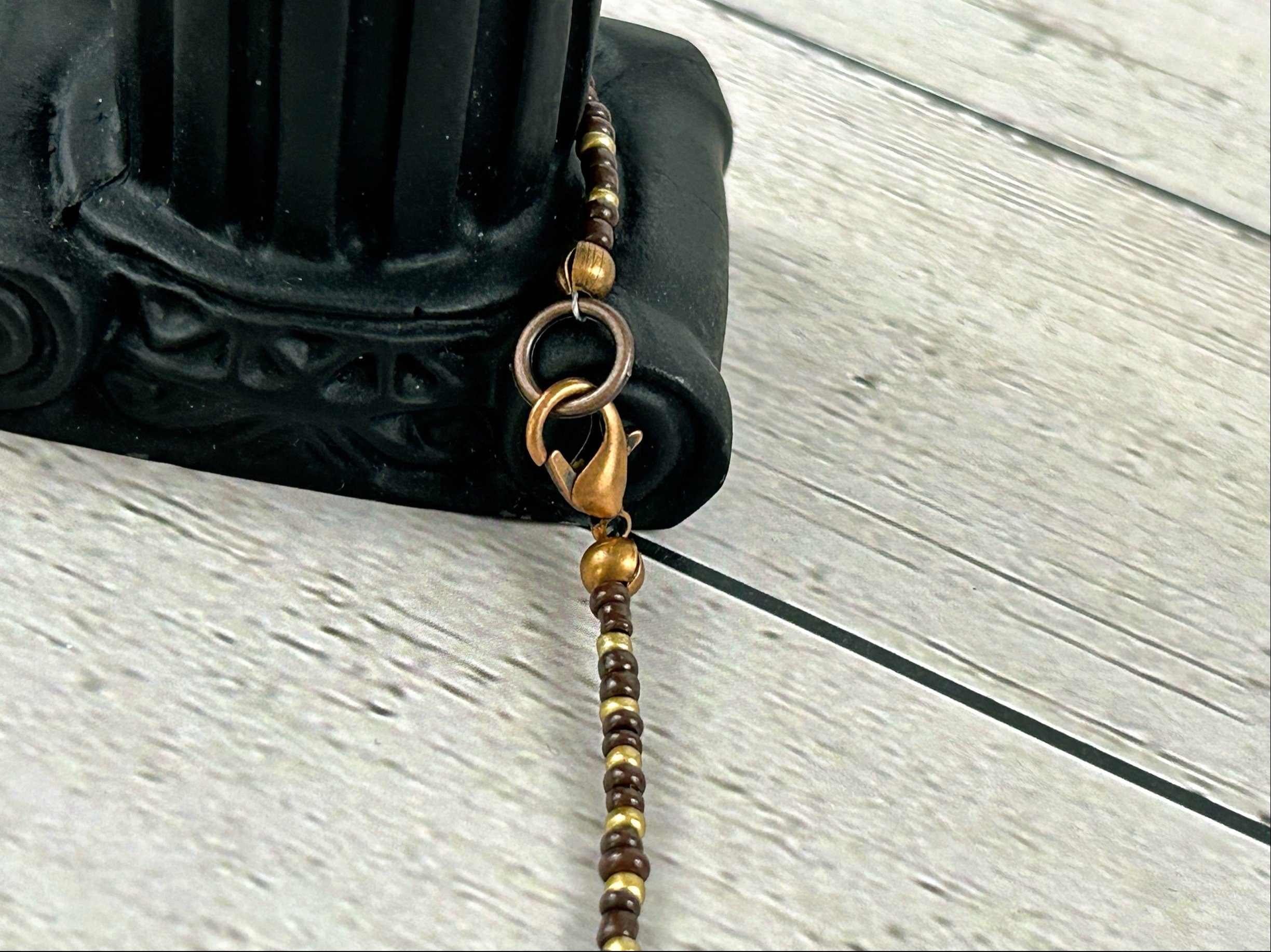 Beaded Necklace, Red Creek Jasper Necklace, Statement Necklace, Gemstones Jewelry, Birthday Gift for Her, Anniversary Gift